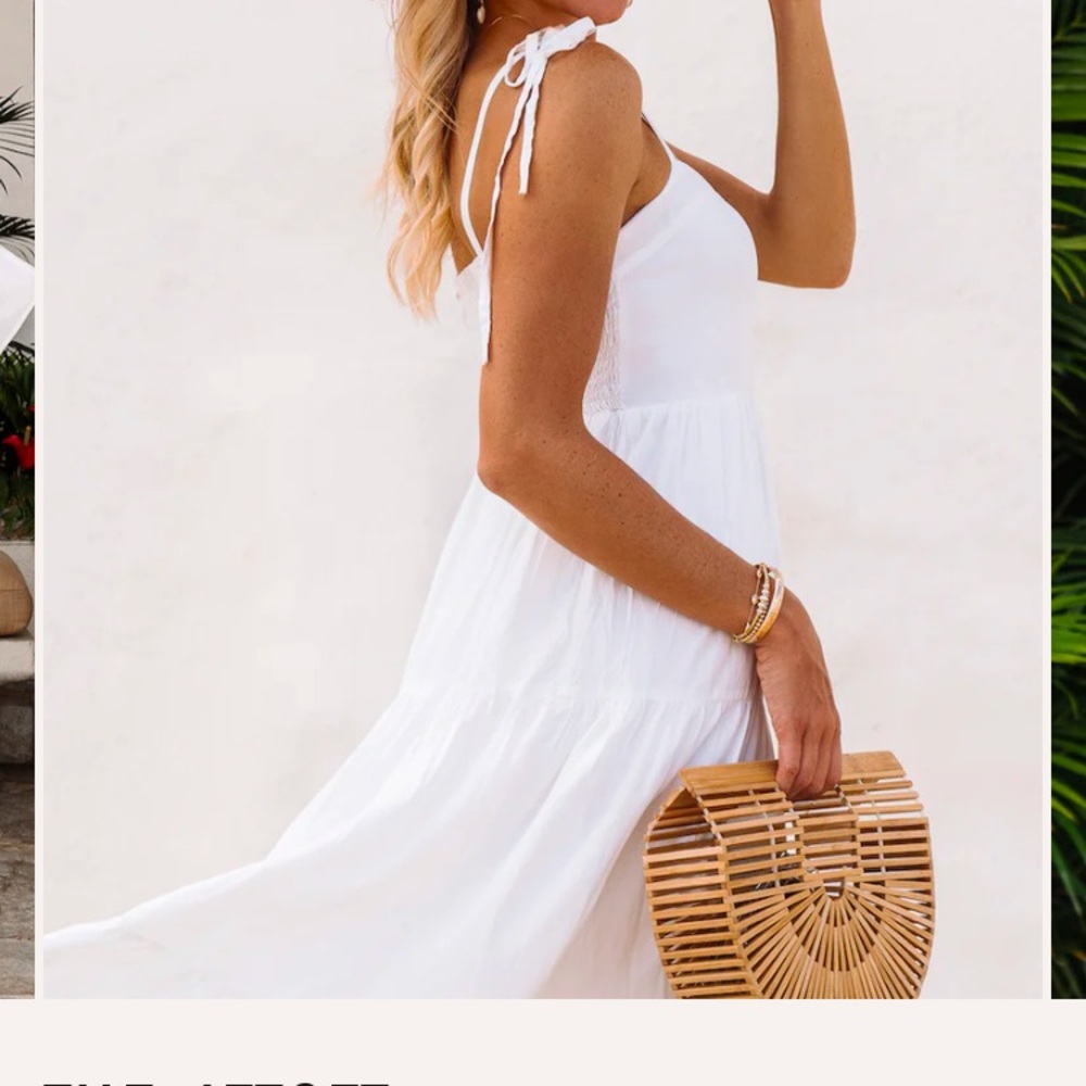 NWT! Kenny Flowers White Sleeveless Summer jetset resort Dress Sz large
